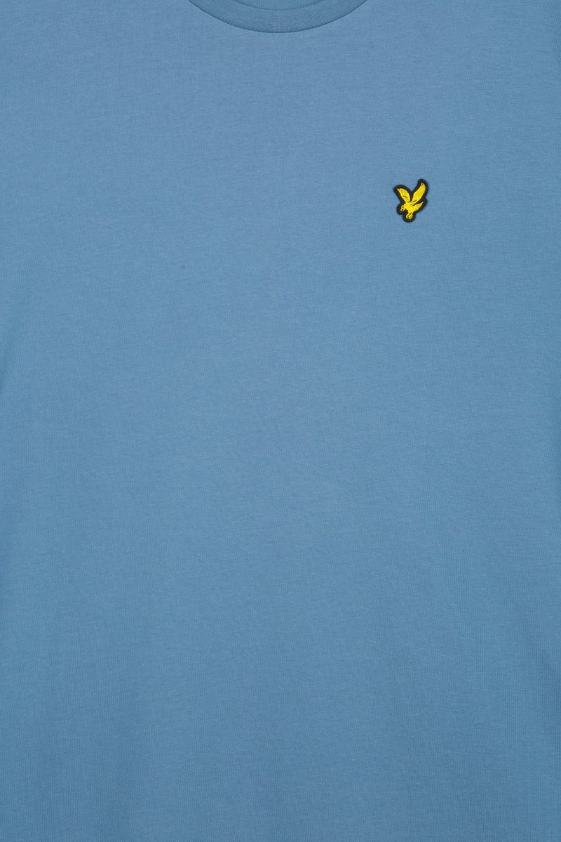 Lyle & Scott Men Crew Neck Short Sleeve Embroidered Logo T-Shirt, Slate Blue - Image 5