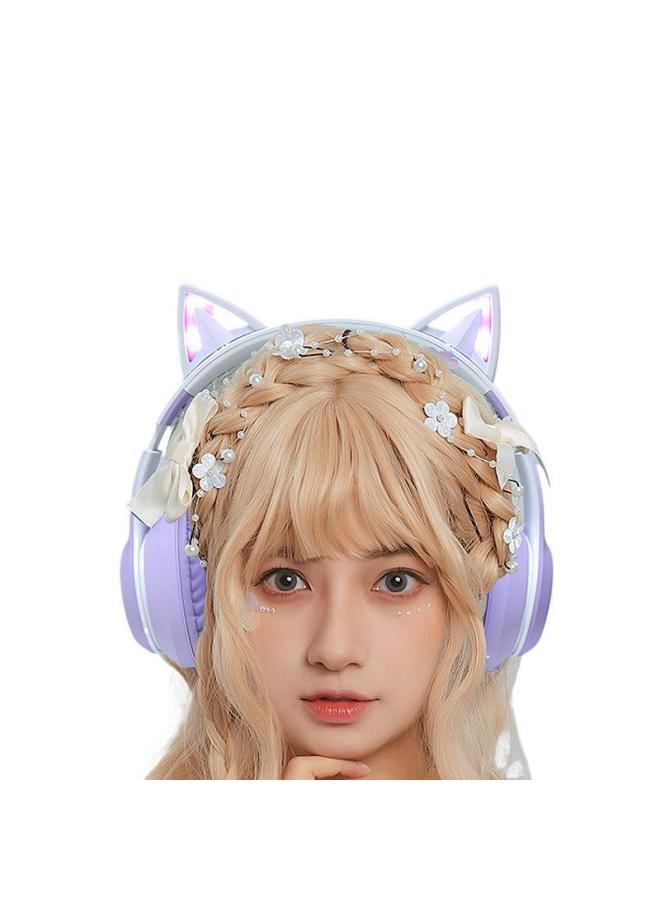 Cat Ear Headset Game Noise Reduction With Maier Girl Raw Powder Computer Wireless Bluetooth Headset Headset High Color Value-Color:Official Standard Configuration - [big Brand Guarantee] And Return If Not Easy To Use | 30-day Free Trial★3 Years Warranty  - Image 4