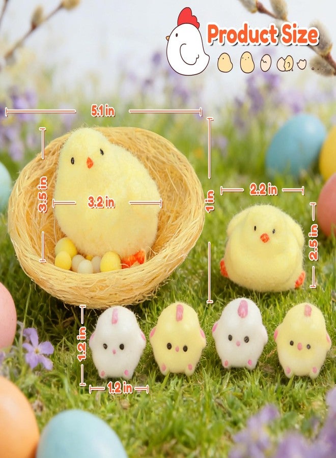 Auvitaya 6 PCS Taba Squishy Chicken Toys with Henhouse, Handmade Ultra Soft Chick Squishy Fidget Toys, Sticky Taba Squishies for Kids & Adults Stress Relief - Image 2