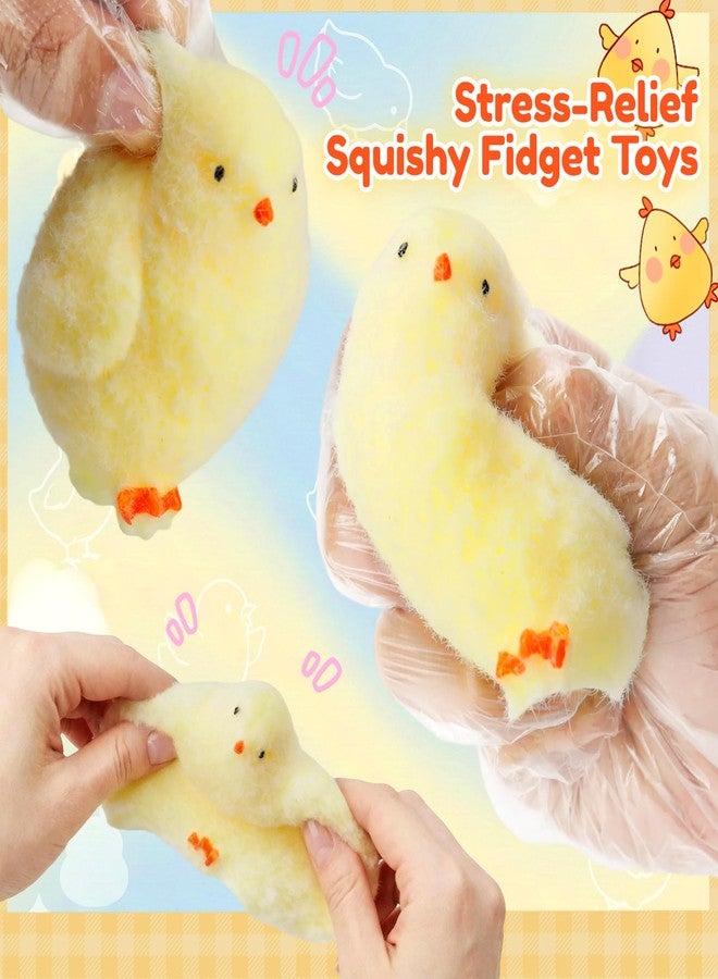 Auvitaya 6 PCS Taba Squishy Chicken Toys with Henhouse, Handmade Ultra Soft Chick Squishy Fidget Toys, Sticky Taba Squishies for Kids & Adults Stress Relief - Image 3