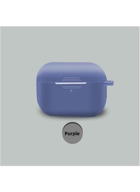 Protective Case For Airpods Pro Apple Third Generation Airpodspro2 Wireless Headset Silicone Case-Color:2107C Purple-Applicable Model:Airpods Pro2 (without Ears, One-piece)