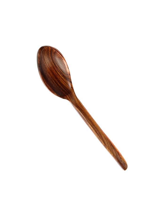 Petals Ethnic Wooden Kitchen Utensil Combo | Set of 3 – Oval Ladle, Taveta Big & Nirlep Taveta | Handcrafted Cooking & Serving Spoon Set with Smooth Handle (Wood) - Image 5