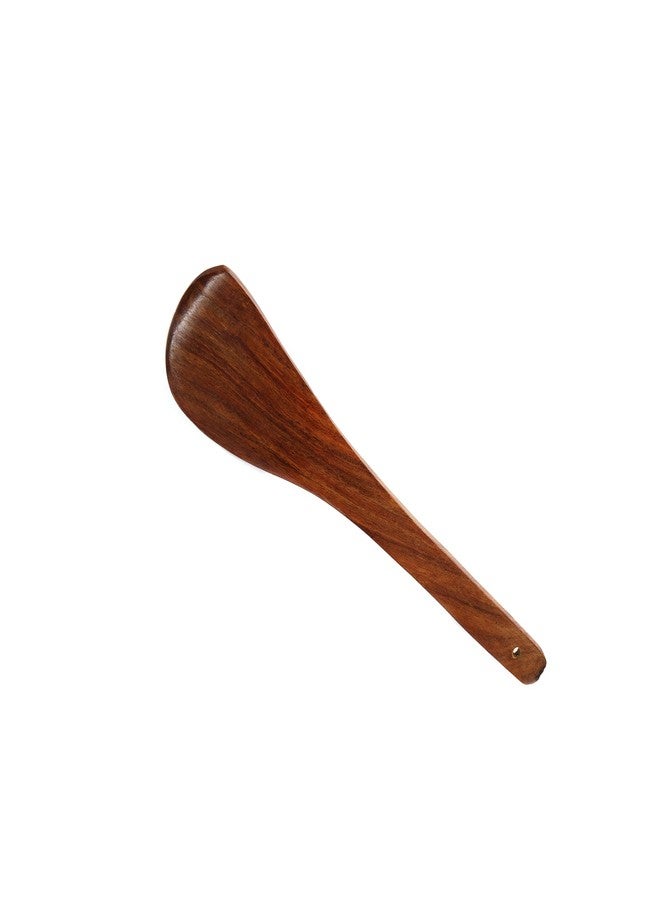 Petals Ethnic Wooden Kitchen Utensil Combo | Set of 3 – Oval Ladle, Taveta Big & Nirlep Taveta | Handcrafted Cooking & Serving Spoon Set with Smooth Handle (Wood) - Image 3