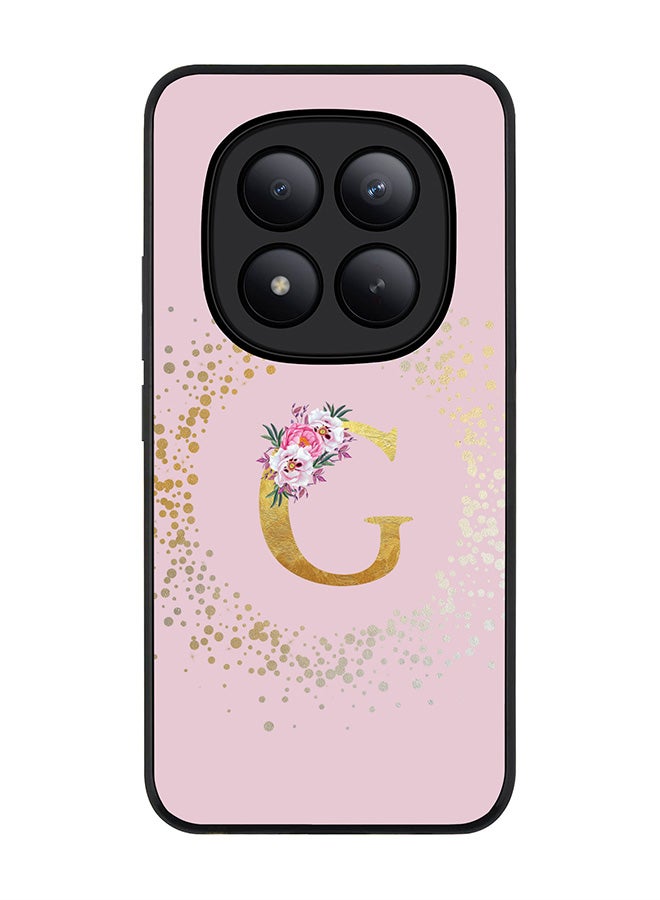 Stylizedd For Xiaomi Redmi Note 15 Pro+ / Poco M8 Pro Case,Slim fit Camera Protection, Shockproof Thin Phone cover  - Custom Monogram Floral - G  (Pink ) - Image 1