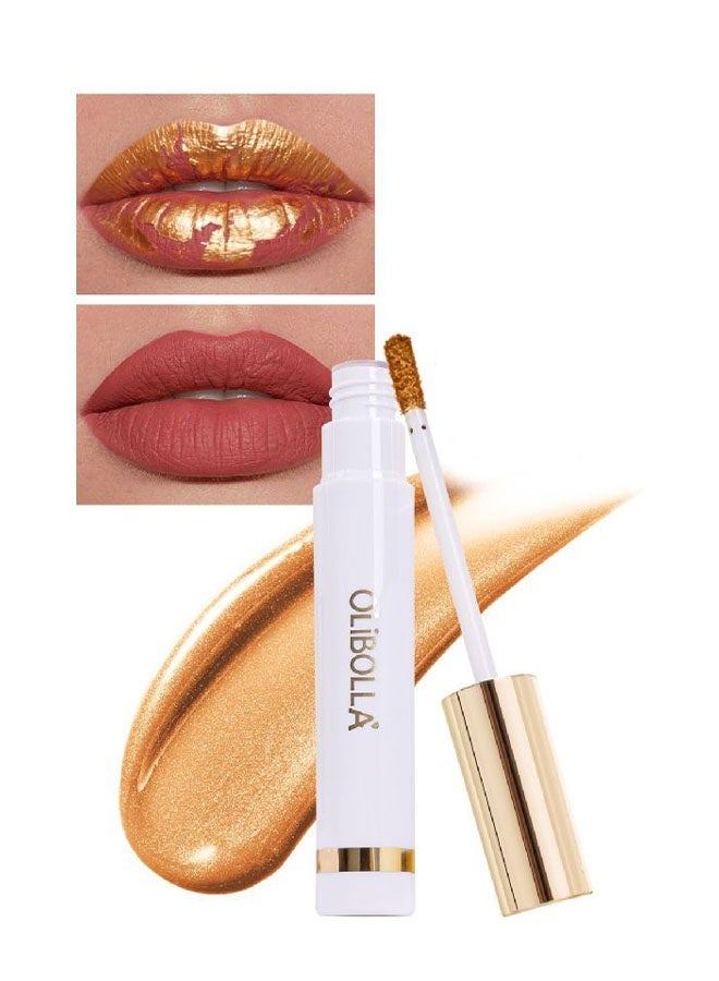 OLIBOLLA 24K Gold Lip Stain，Lip Stain Peel Off Masque - Peel Off Lip Stain, Peel-Off Lip Tint，Long Lasting Waterproof Transfer-proof Lip Mask Lip Stains Peel Off Lip Gloss,Stay Lip Makeup #03 - Image 1