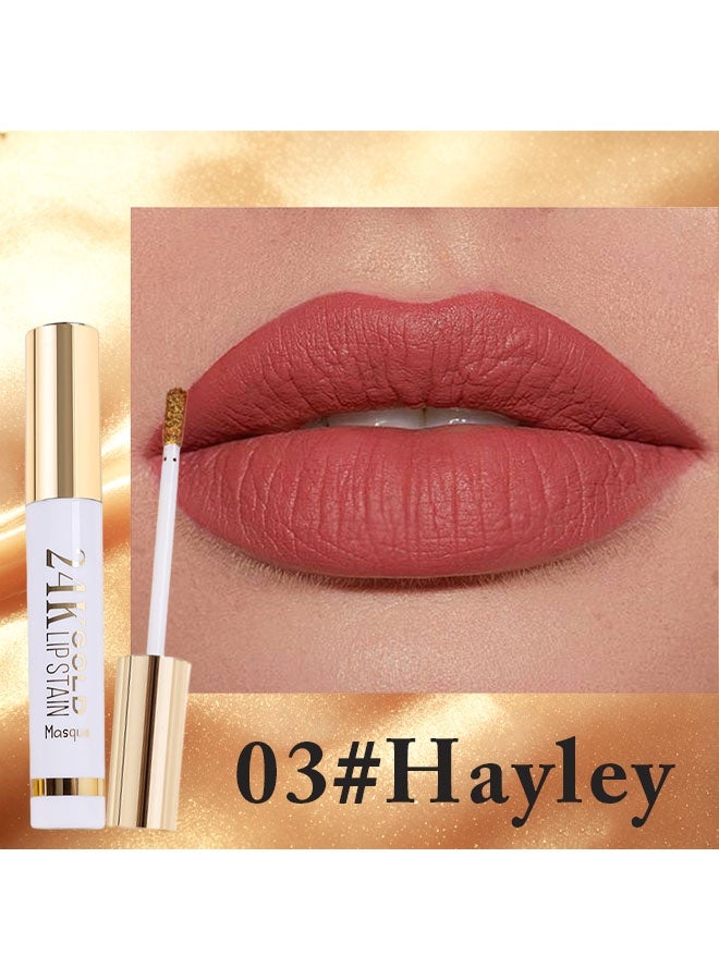 OLIBOLLA 24K Gold Lip Stain，Lip Stain Peel Off Masque - Peel Off Lip Stain, Peel-Off Lip Tint，Long Lasting Waterproof Transfer-proof Lip Mask Lip Stains Peel Off Lip Gloss,Stay Lip Makeup #03 - Image 2