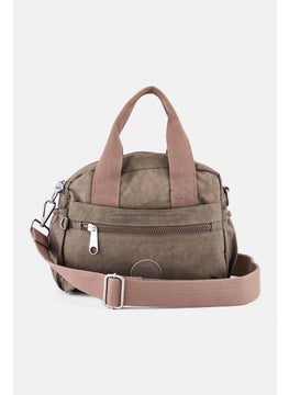 Women Brand Logo Cross Body Bag 19 H x 24 L x 10 W cm, Grey