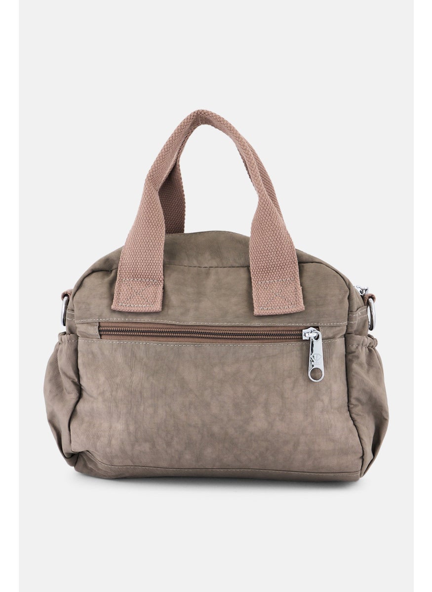 I Love Fashion - Women Brand Logo Cross Body Bag 19 H x 24 L x 10 W cm, Grey - Image 1