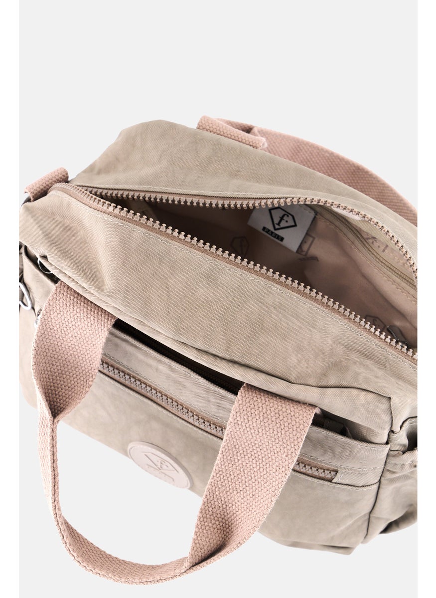 I Love Fashion - Women Brand Logo Cross Body Bag 19 H x 24 L x 10 W cm, Grey - Image 1