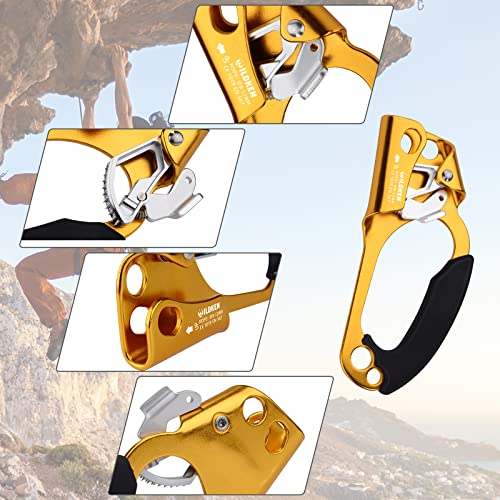 WILDKEN Climbing Hand Ascender Outdoor Mountaineering Tree Arborist Climbing Rappelling Equip Hand Ascender for 8-12MM Rope Left Right Hand Ascender - Image 4