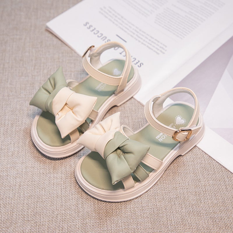 Girls Shoes Children Sandals Summer Baby Soft Sole Little Girl Princess Sandals Bow - Image 1