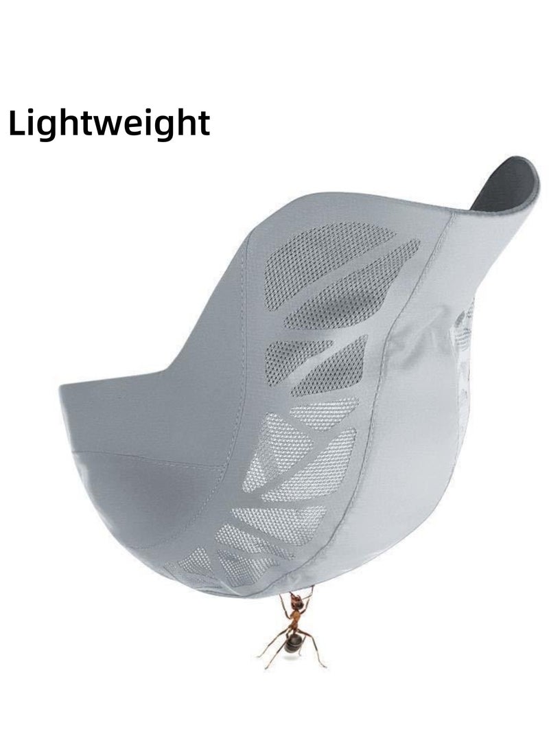 NOVOLAN Baseball Cap Duckbill Brim Lightweight Sun Protection Unisex Breathable Mesh Peaked Cap Outdoor Travel Sunshade Forward Hat Casual Sunscreen Quick-Drying Adjustable Back Buckle (Dark gray) - Image 2