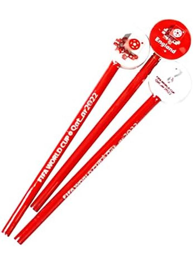 FIFA 2022 Country Pencils With Round Eraser 3 Pcs Pack England - Image 2
