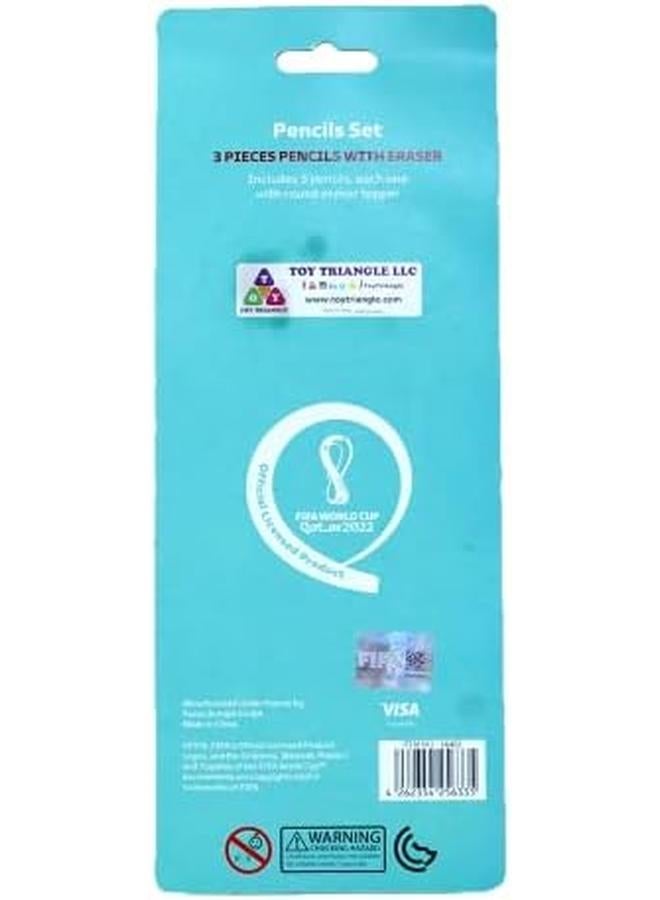 FIFA 2022 Country Pencils With Round Eraser 3 Pcs Pack England - Image 3