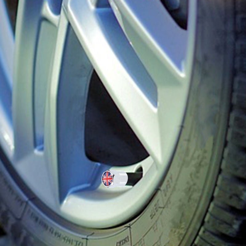 🚗 طقم أغطية صمامات إطارات سيارات بتصميم علم المتحدة - Image 3