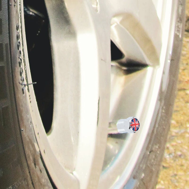 🚗 طقم أغطية صمامات إطارات سيارات بتصميم علم المتحدة - Image 2