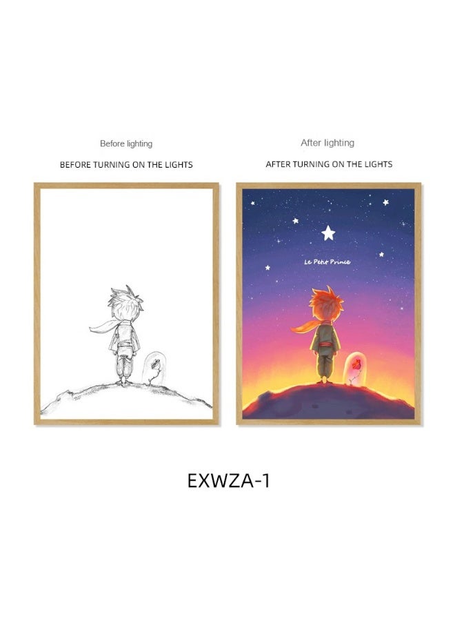 آنا ثريا لمسية ثلاثية الألوان بحجم 8 إنش مع إضاءة مغيرة للون - Image 1