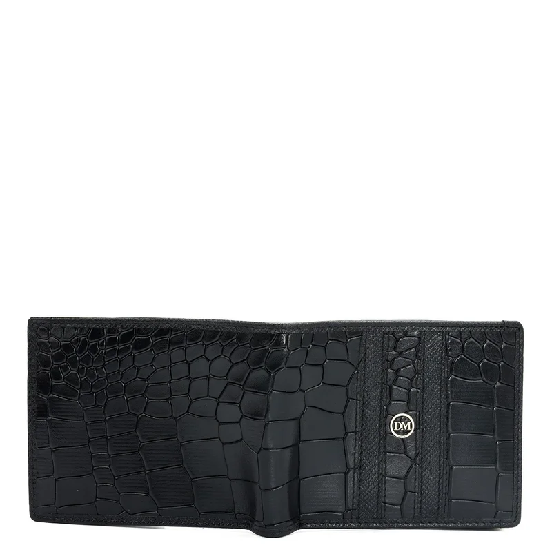 Da Milano black Black Bifold Leather Mens Wallet for Men | Best Price UAE