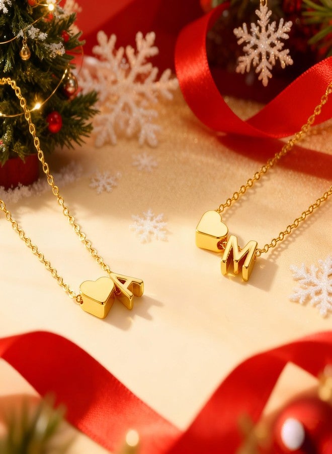 M MOOHAM Initial Bracelets for Women - Dainty 14K-Gold-Plated Heart Initial Letter L Link Charm Bracelets for Women Trendy 14K-Gold-Plated Jewelry Personalized Gifts - Image 5