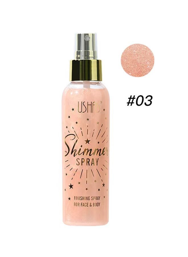 Ushas Glitter Spray, Long-Lasting Body Shimmer Spray 110 ML, Glitter Makeup for Face Body, Festival Glitter for Birthday Party (#03) - Image 2