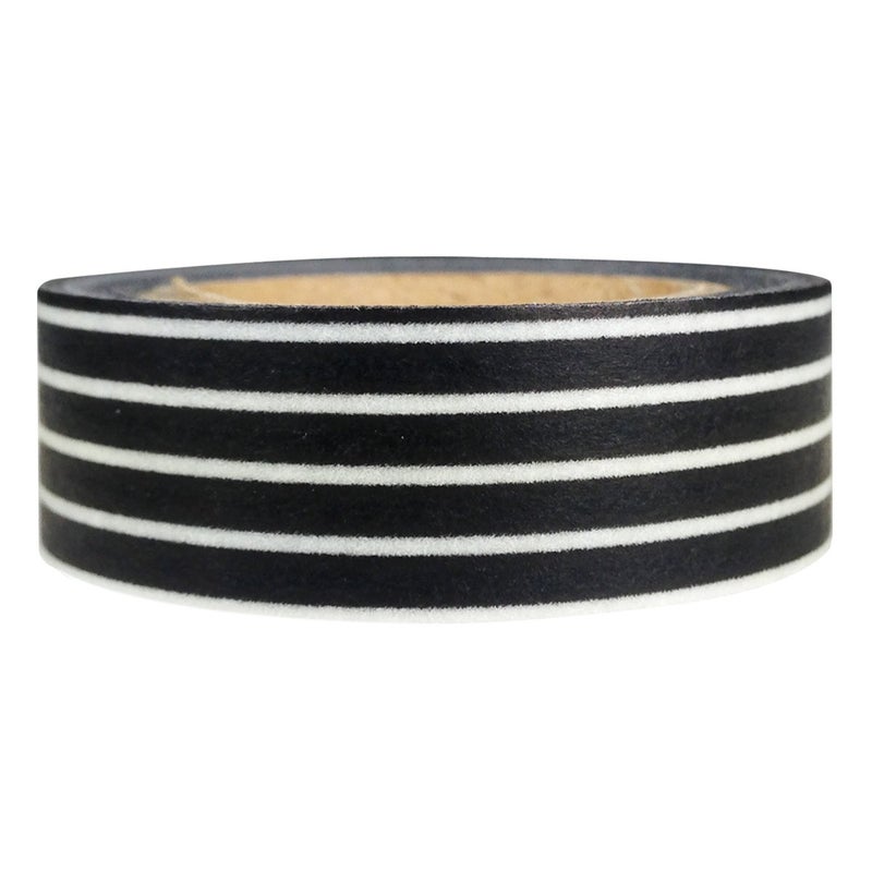 allydrew Striped Japanese Washi Masking Tape Black Long Stripe