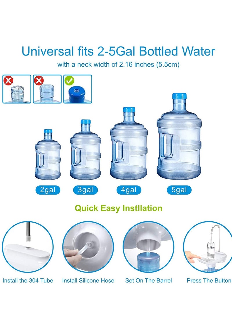 ELTRAZONE Water Pump for  Water Bottle Dispenser Electric Water Pump Automatic Water Bottle Pump Dispenser for 5 Gallon Bottle(White  - Image 5
