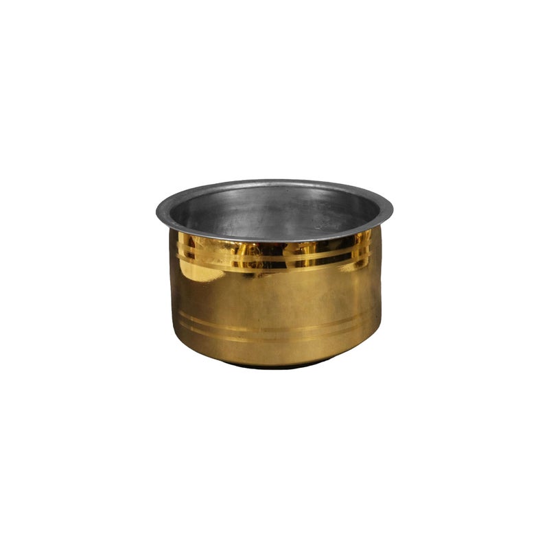 Putrika وعاء برونزي بوتريكا فادي شاتي مع طلاء تين | توبي | أدوات المطبخ | أواني الطهي | برونز باتيرام | باتيلاس | تابلي | بيطال | سارفا ساتي | مجموعة باجوني - فادي شاتي (الحجم 1) - Image 1