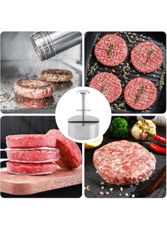 7 Seas 7Seas Stainless Steel Adjustable Burger Press Burger Tikki Maker Burger Press Hamburger Patty Maker Adjustable Burger Patty Maker Patty Making Mold for Meat Vegetables Beef BBQ Barbecue  - Image 3
