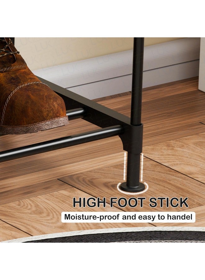 Lukzer MSR-005 5-Layer Shoe Rack for Home | Sturdy Metal Shoe Organizer Shelf | Space-Saving Free-Standing Storage for Shoes, Slippers & Accessories | Entryway, Closet Use (Black, 104x58x28 cm) - Image 5