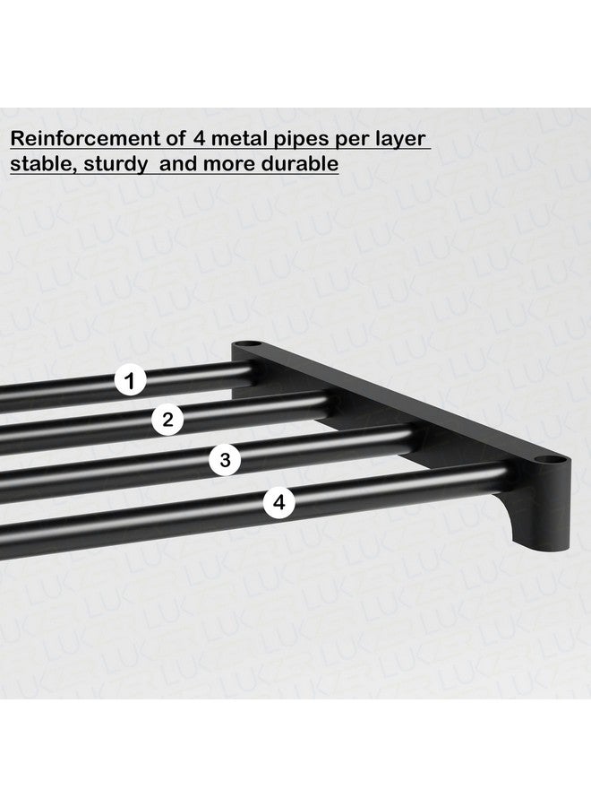 Lukzer MSR-005 5-Layer Shoe Rack for Home | Sturdy Metal Shoe Organizer Shelf | Space-Saving Free-Standing Storage for Shoes, Slippers & Accessories | Entryway, Closet Use (Black, 104x58x28 cm) - Image 4