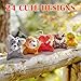 Sofier 24 Pack Mini Stuffed Animals Bulk Party Favors For Kids Treasure Box Toys Classroom Plush Toys Claw Machine Key Chains Carnival Prizes Small Valentine Halloween Christmas Gifts Stocking Stuffers - Image 4