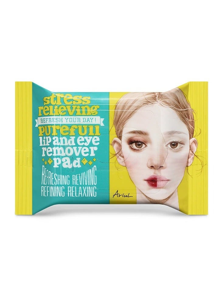 Ariul Makeup Remover Pads Soft Quick Waterproof Makeup Remover Pads Double-Sided Makeup Remover Pads Purefull Stress Relief 30 Count - Image 1
