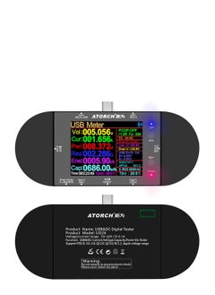 Excefore UD24 DC 5-32V 5.1A IPS Color Screen USB Power Meter DC5.5 Type-C Voltage Current USB Tester Digital Multimeter Test Speed of Charger Cables Capacity of Power Bank QC PD 2.0 3.0  - Image 1