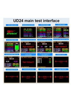 Excefore UD24 DC 5-32V 5.1A IPS Color Screen USB Power Meter DC5.5 Type-C Voltage Current USB Tester Digital Multimeter Test Speed of Charger Cables Capacity of Power Bank QC PD 2.0 3.0  - Image 3