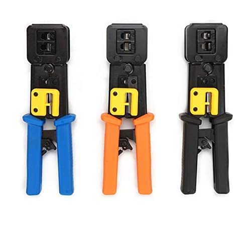 Seth Enterprises RJ45 Crimping Tool for Pass Through Connector RJ11 RJ45 Plugs Networking Cat6 - Image 1