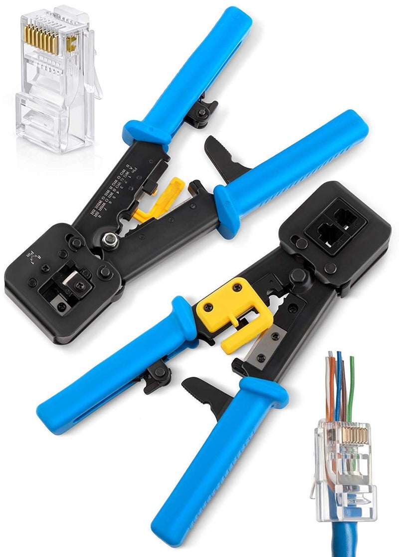 Seth Enterprises RJ45 Crimping Tool for Pass Through Connector RJ11 RJ45 Plugs Networking Cat6 - Image 4