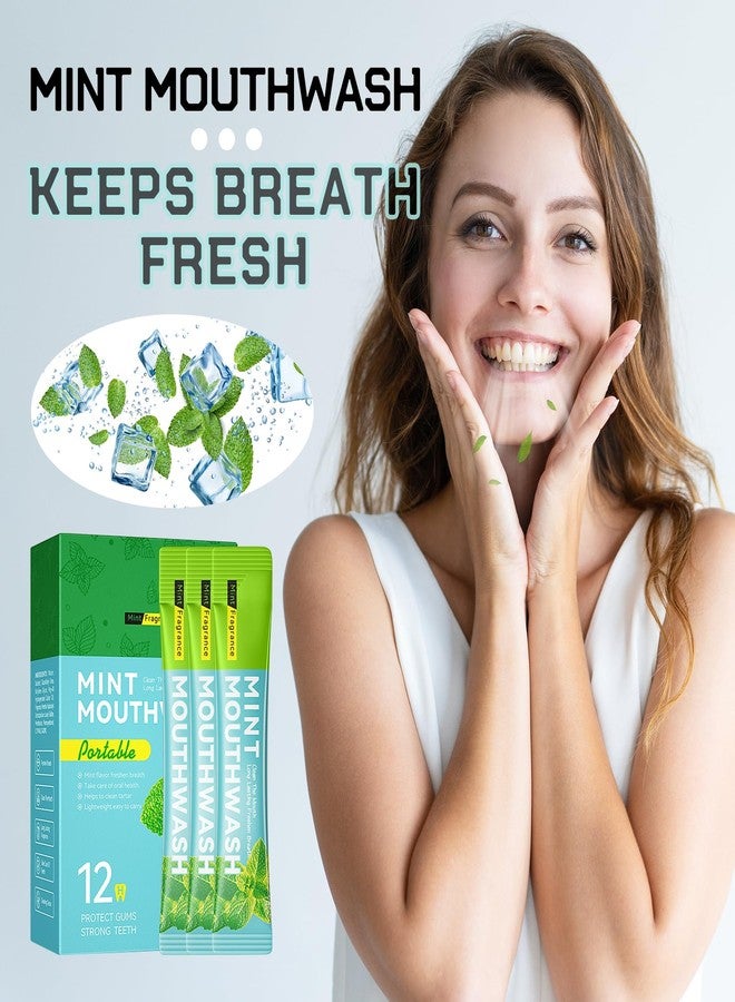 BKPPLZP Travel Mouthwash,Mini Travel Size Mouthwash for Fresh Breath,Refreshing Mint Flavor Travel Mouth Wash for Individual Packet Design - Image 2