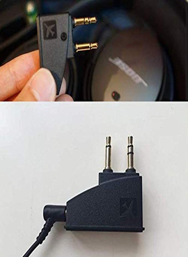 Learsoon QC45 Airline Airplane Flight Adapter Aviation Plugs to 3.5mm Jack Compatible with Bose 700 QuietComfort45 QC15 QC20 QC25 QC35 QC35II AE2 AE2I OE2 Soundtrue Soundlink SoundlinkII Headphones(Black) - Image 4