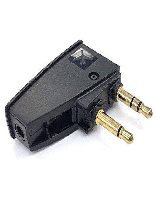 Learsoon QC45 Airline Airplane Flight Adapter Aviation Plugs to 3.5mm Jack Compatible with Bose 700 QuietComfort45 QC15 QC20 QC25 QC35 QC35II AE2 AE2I OE2 Soundtrue Soundlink SoundlinkII Headphones(Black) - Image 2