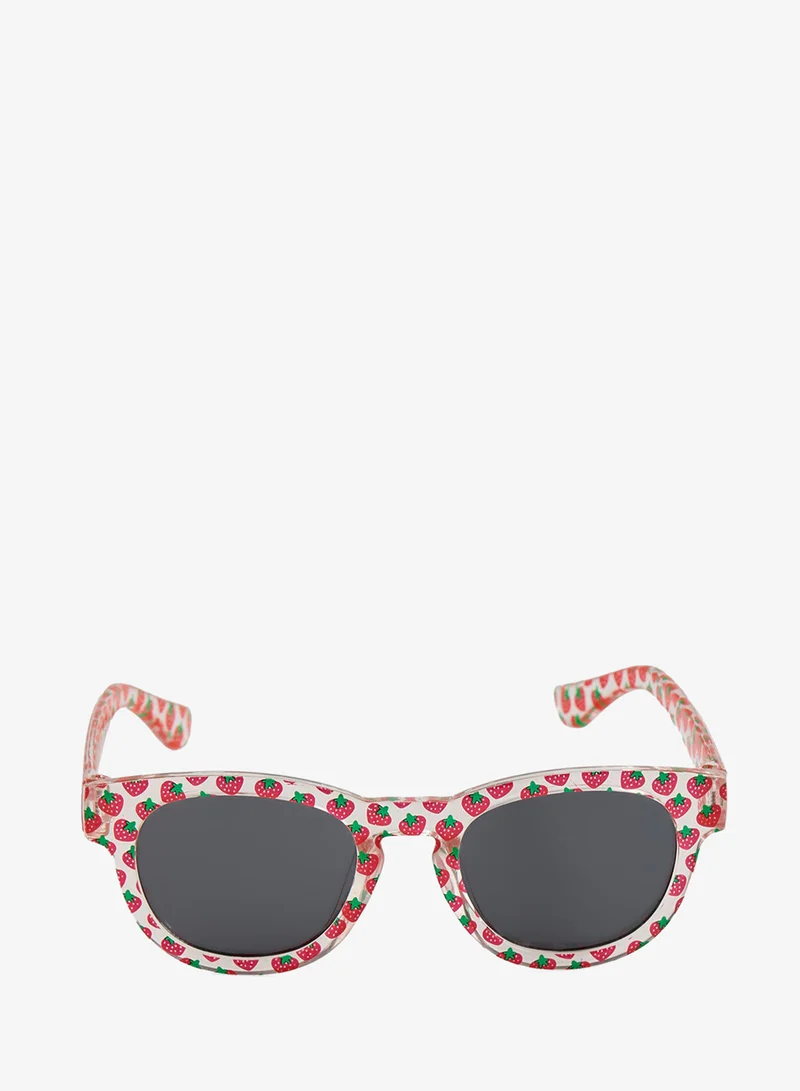 Redtag Girls Assorted Strawberry Printed Wayfarer Shape Sunglasses