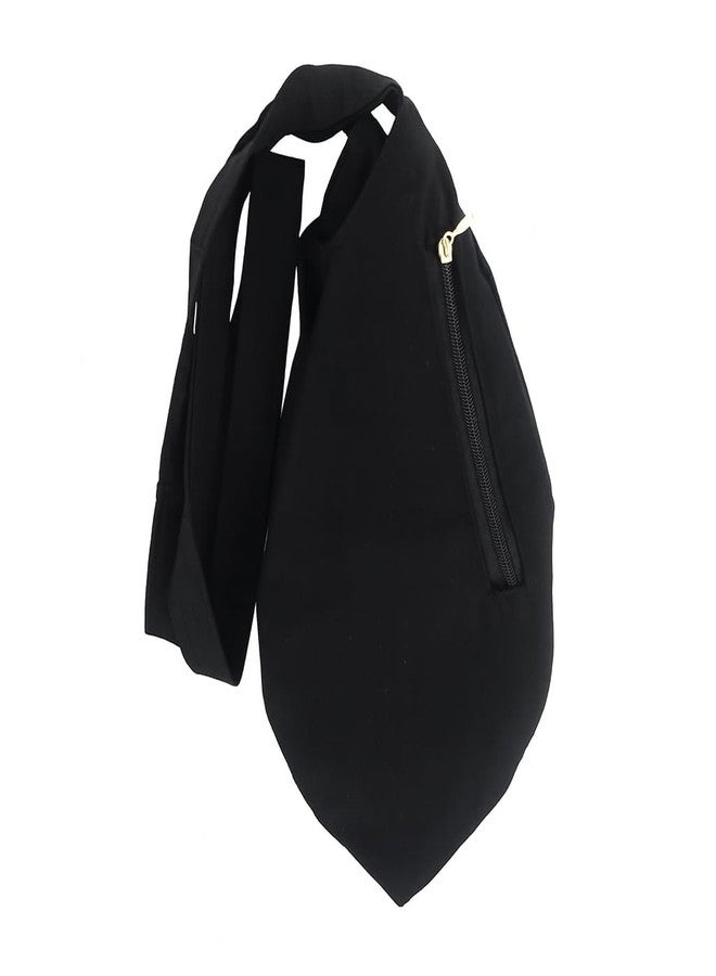 MAYAPURI Black Cotton Japa Mala Bag with Sakshi Mala | Durable Sling-Style Chanting Bag with Zip Lock | Lightweight & Comfortable for Daily Japa Meditation - Image 4