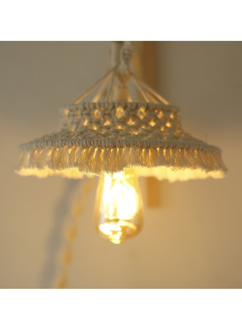Woven chandelier hand-woven charm creative homestay home soft decoration decorative lampshade - Image 1