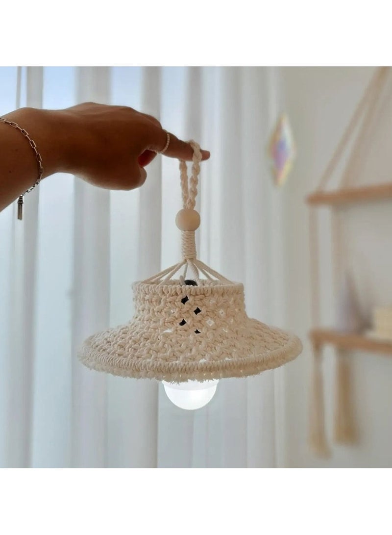 Woven chandelier hand-woven charm creative homestay home soft decoration decorative lampshade - Image 4