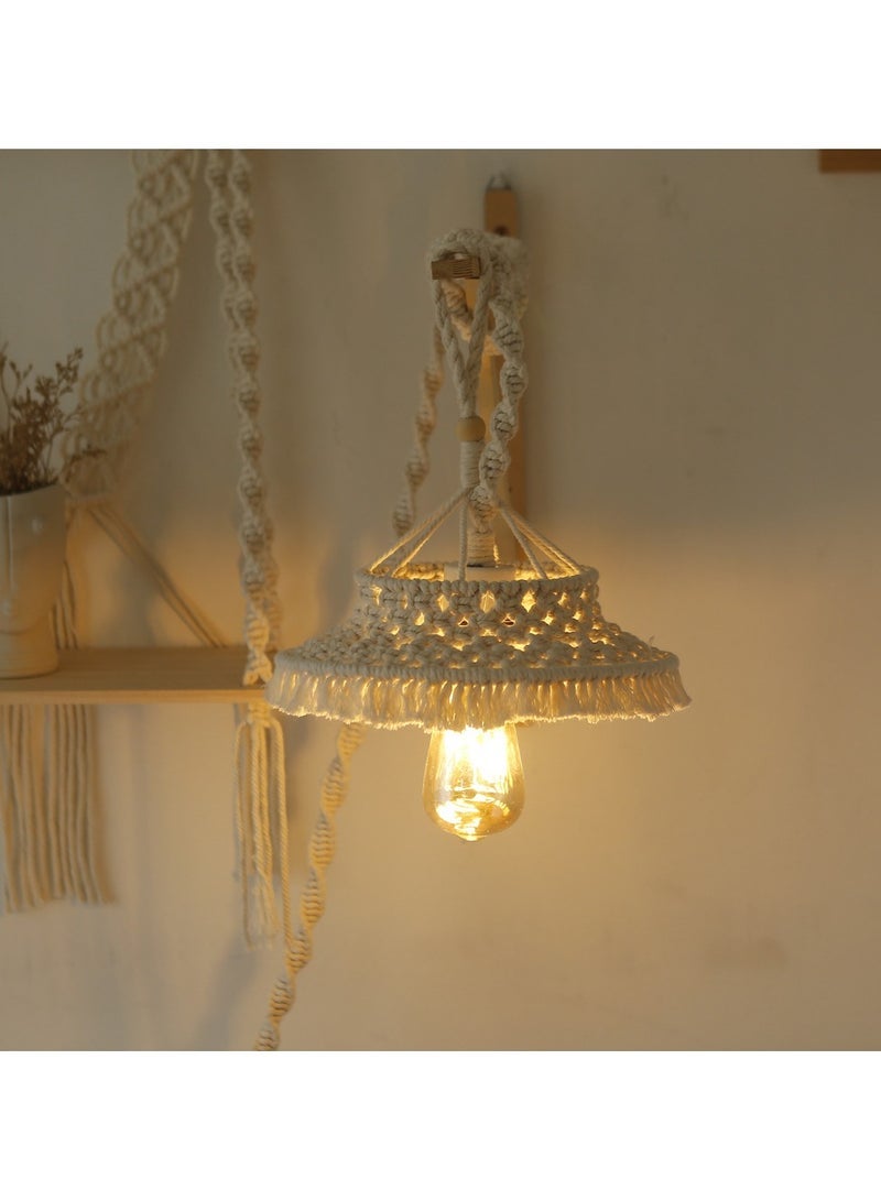 Woven chandelier hand-woven charm creative homestay home soft decoration decorative lampshade - Image 3