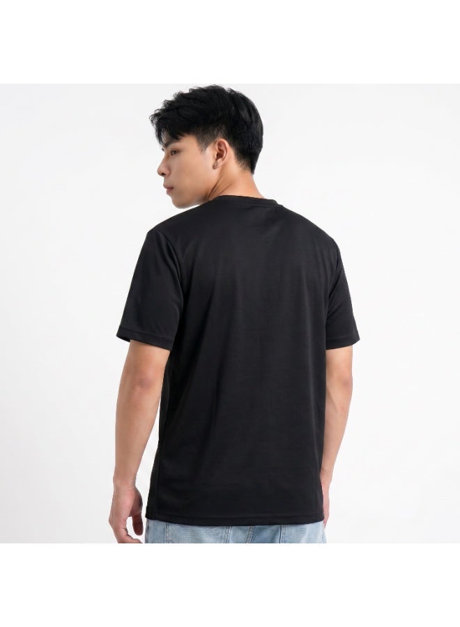 SLIMTA Men's Dry Fit T-Shirt Jet Black Lightweight Moisture-Wicking Crew Neck Tee Everyday Casual & Active Wear - Image 4