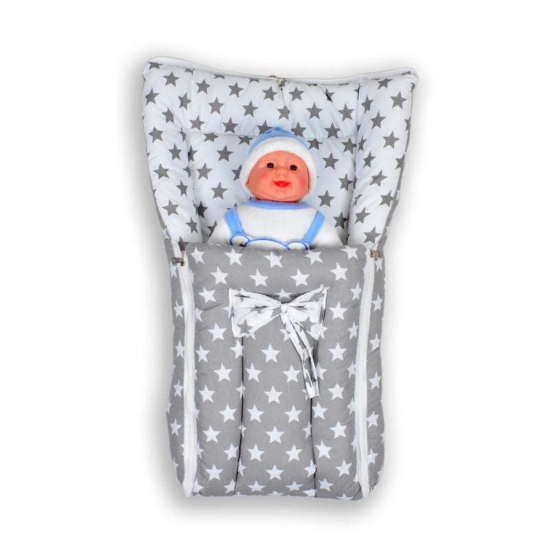SmallBerry SmallBerry™ 3-in-1 Baby Bed Sleeping Bag and Carry Bag Nest | New Born Bedding Set | Perfect Newborn Baby Gift for 0-6 Months | Starry Nursery Essential for Infants  - Image 4