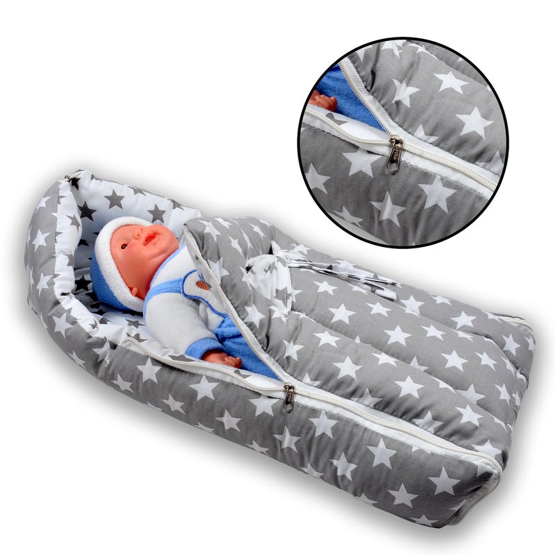 SmallBerry SmallBerry™ 3-in-1 Baby Bed Sleeping Bag and Carry Bag Nest | New Born Bedding Set | Perfect Newborn Baby Gift for 0-6 Months | Starry Nursery Essential for Infants  - Image 2