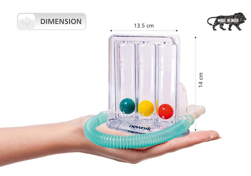 Newnik RE201 Respiratory Exerciser | 3-Ball Lung Exerciser for Breathing Improvement & Lung Capacity Training | BPA-Free & Easy to Use - Image 4