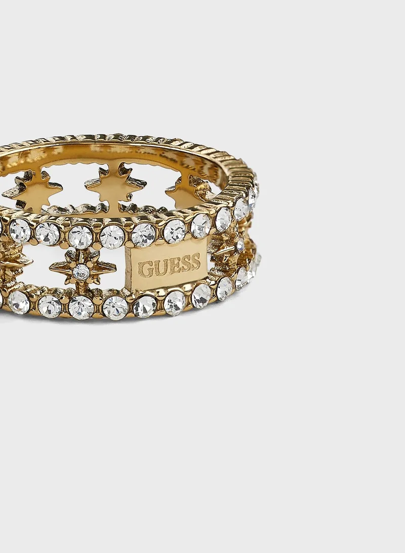 GUESS Stars Charm Ring