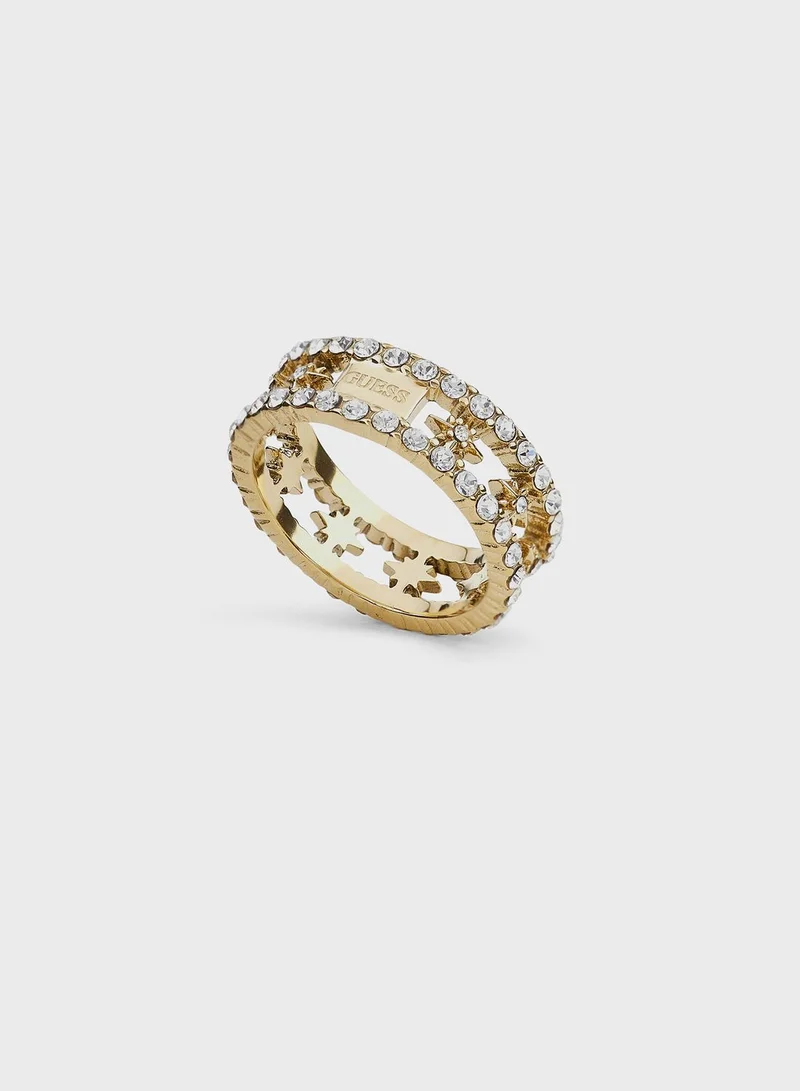 GUESS Stars Charm Ring